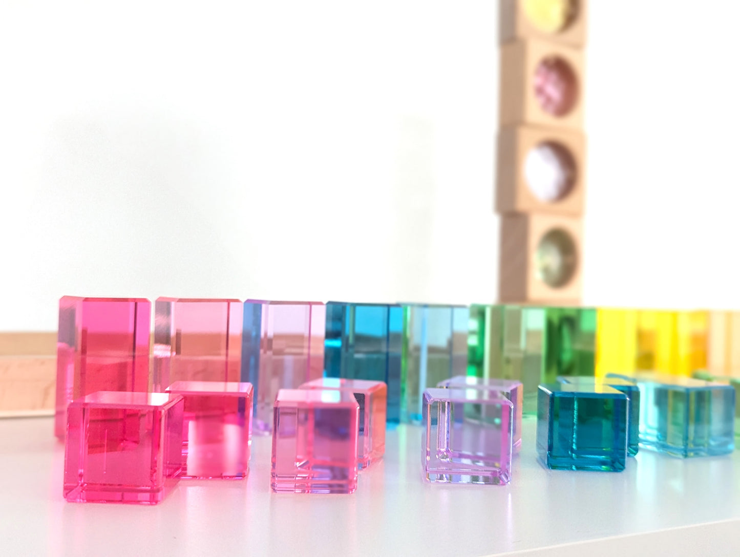 Acrylic Block and Gemstone Window Set - Pastel