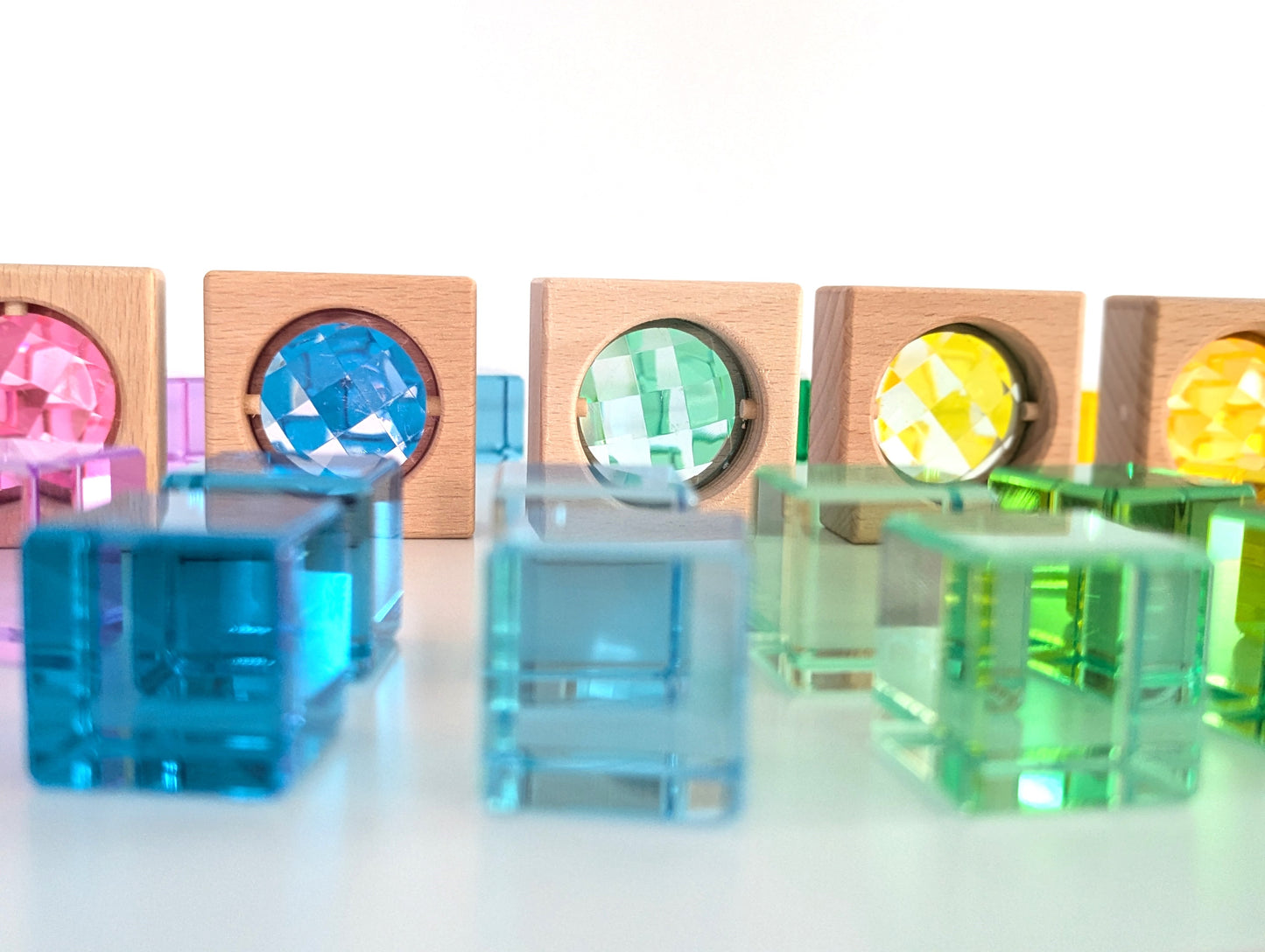 Acrylic Block and Gemstone Window Set - Pastel