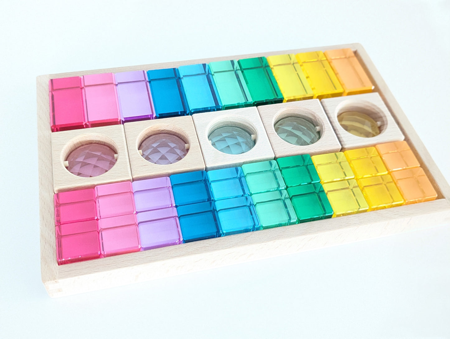Acrylic Block and Gemstone Window Set - Pastel