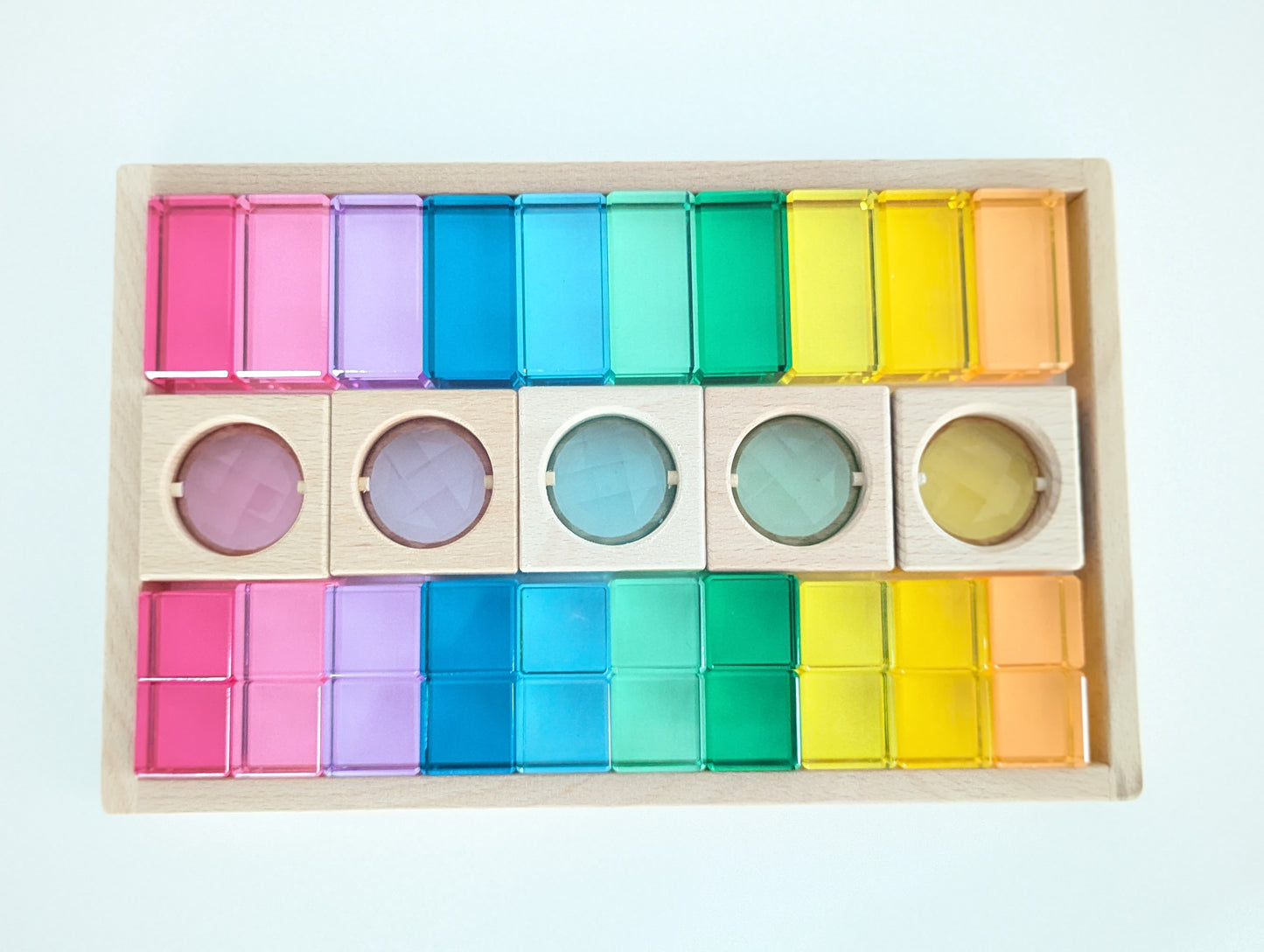 Acrylic Block and Gemstone Window Set - Pastel