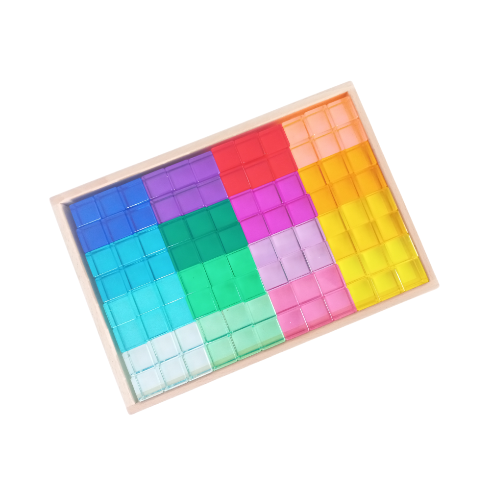 Acrylic Cube Block Set - Multicolour