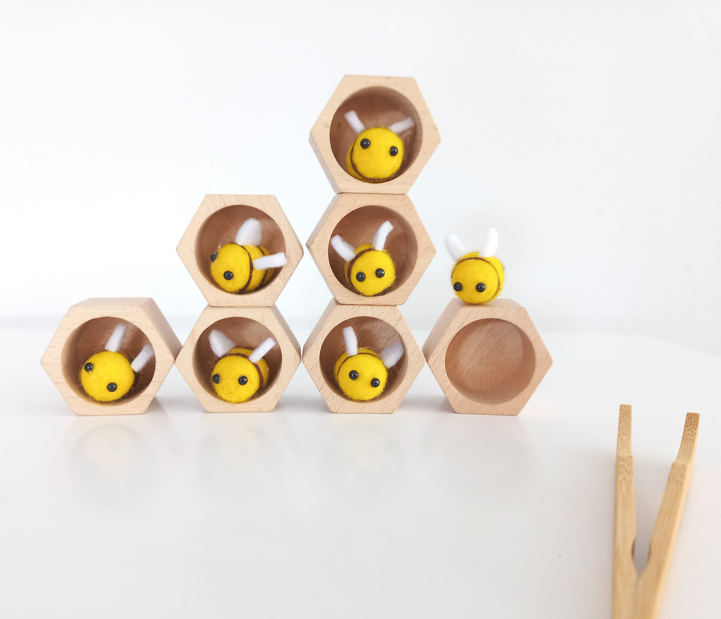 Natural Beehives with Little Bees