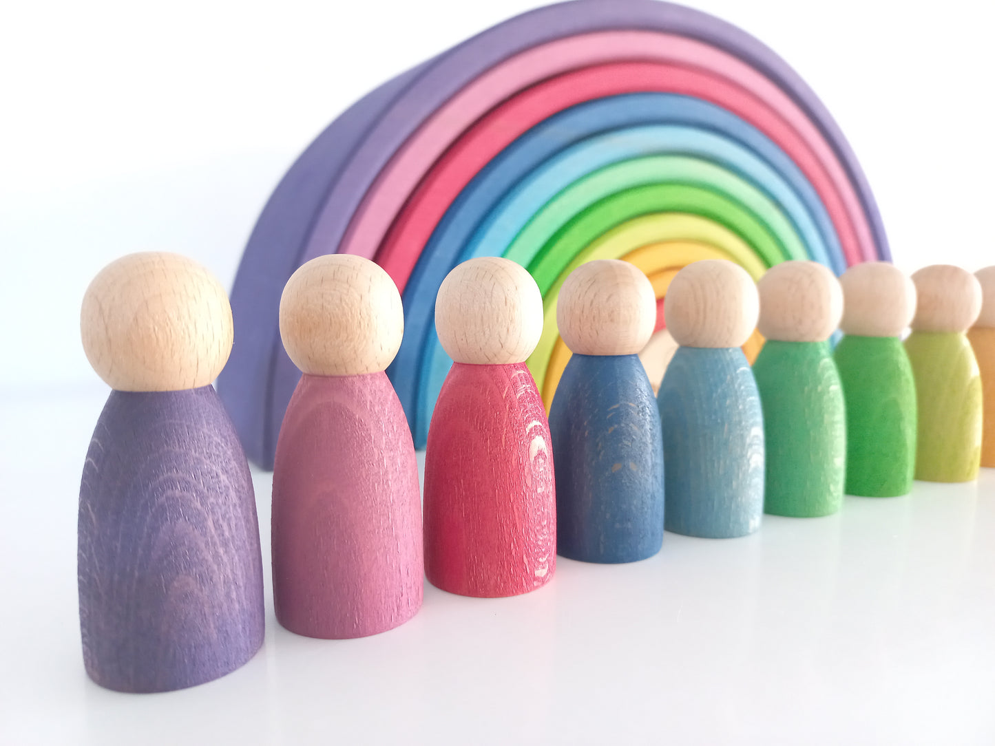 Rainbow Peg People