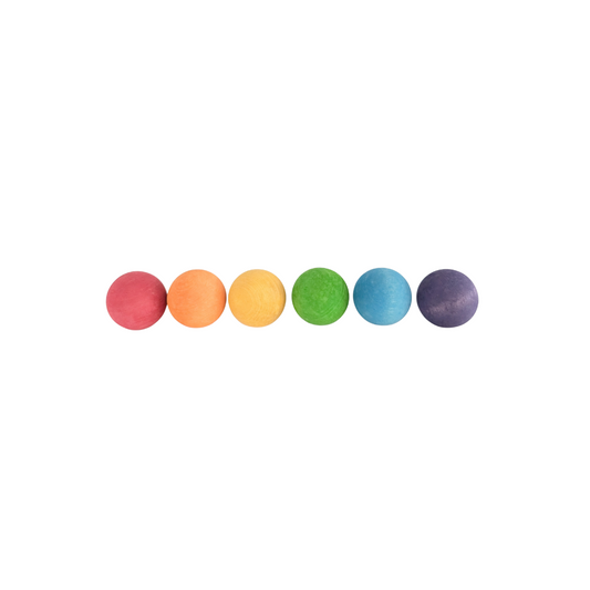 Large Rainbow Balls - Set of 6