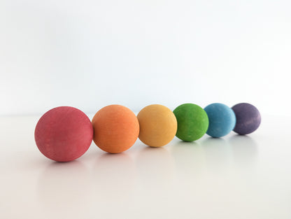 Large Rainbow Balls - Set of 6