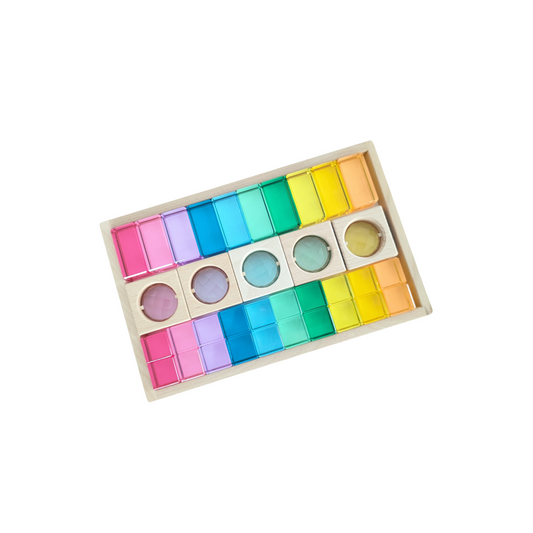 Acrylic Block and Gemstone Window Set - Pastel
