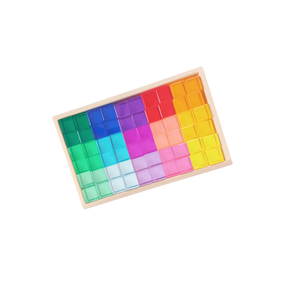 Acrylic Cube Block Set - Multicolour