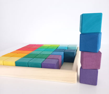 Rainbow Cube Block Set