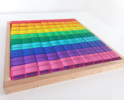 Acrylic Cube Block Set - Rainbow