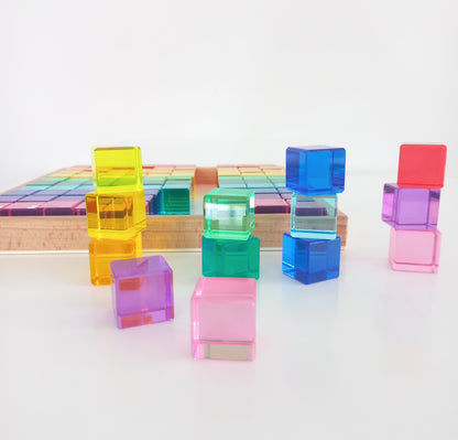 Acrylic Cube Block Set - Rainbow