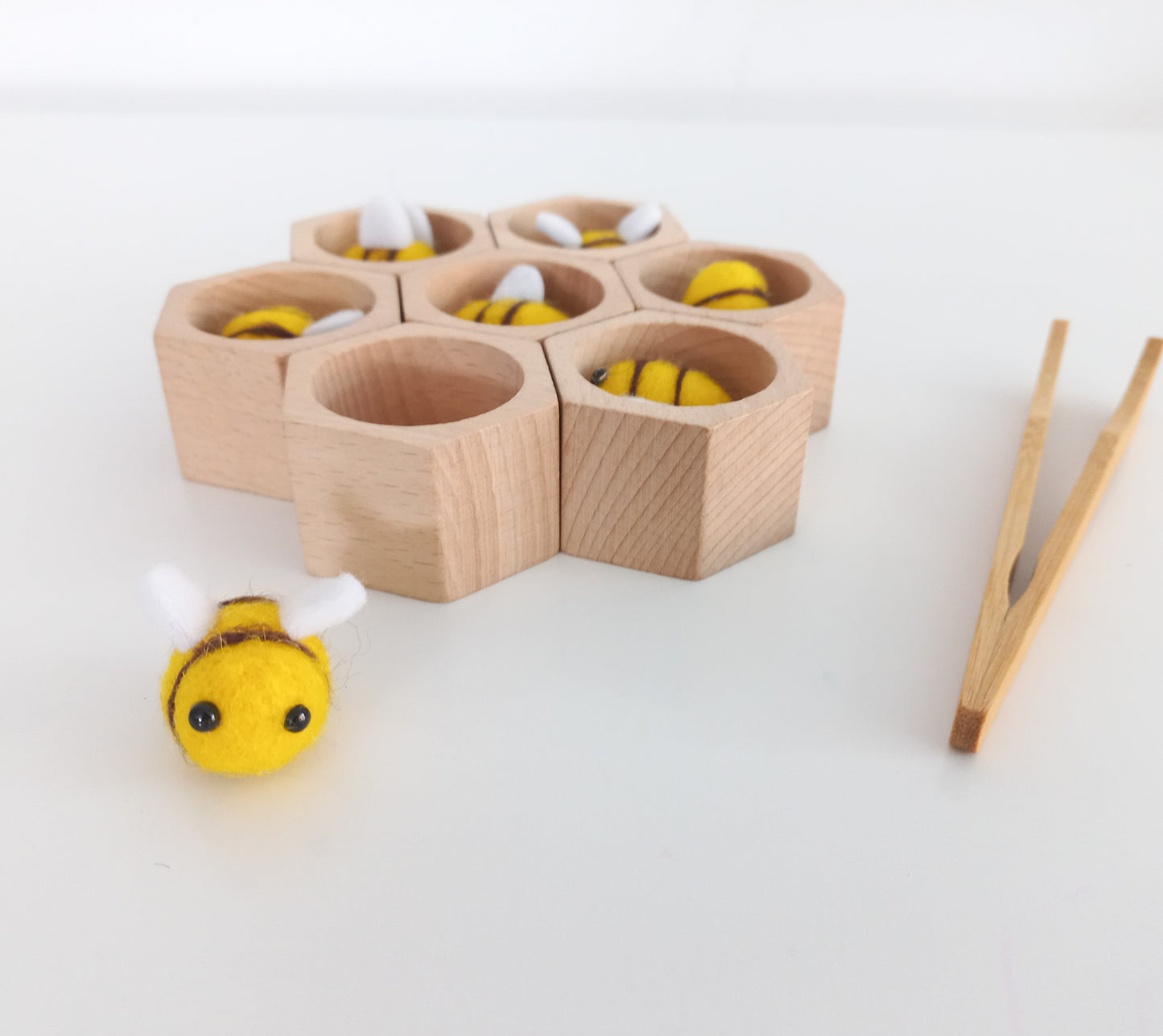 Natural Beehives with Little Bees