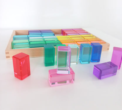 Acrylic Rectangle Block Set - Multicolour