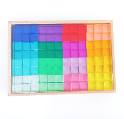 Acrylic Cube Block Set - Multicolour