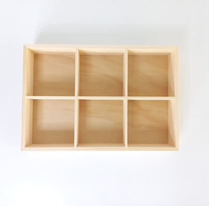Wooden Tray with Compartments