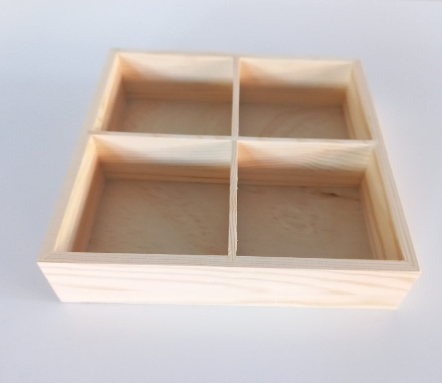 Wooden Tray with Compartments