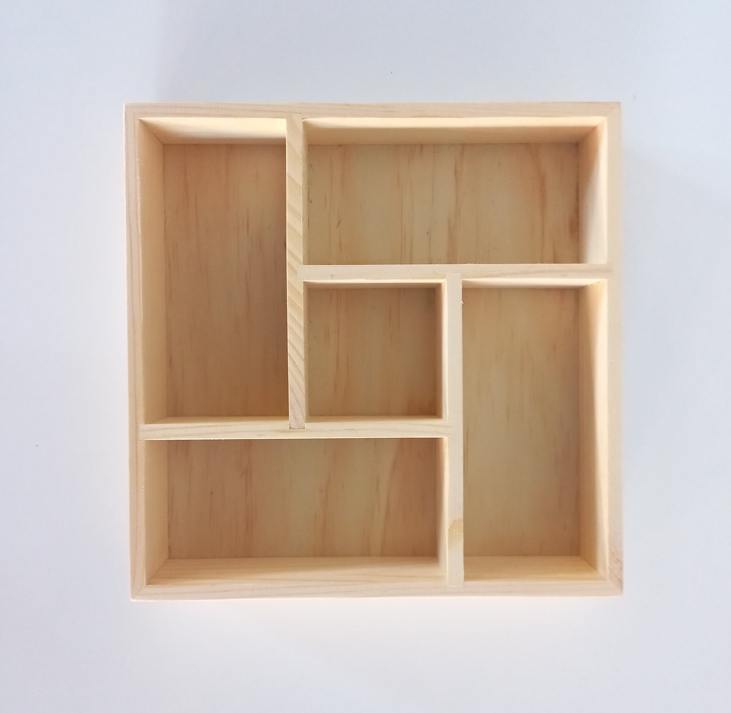 Wooden Tray with Compartments