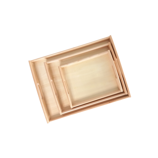 Rectangular Wooden Play Tray