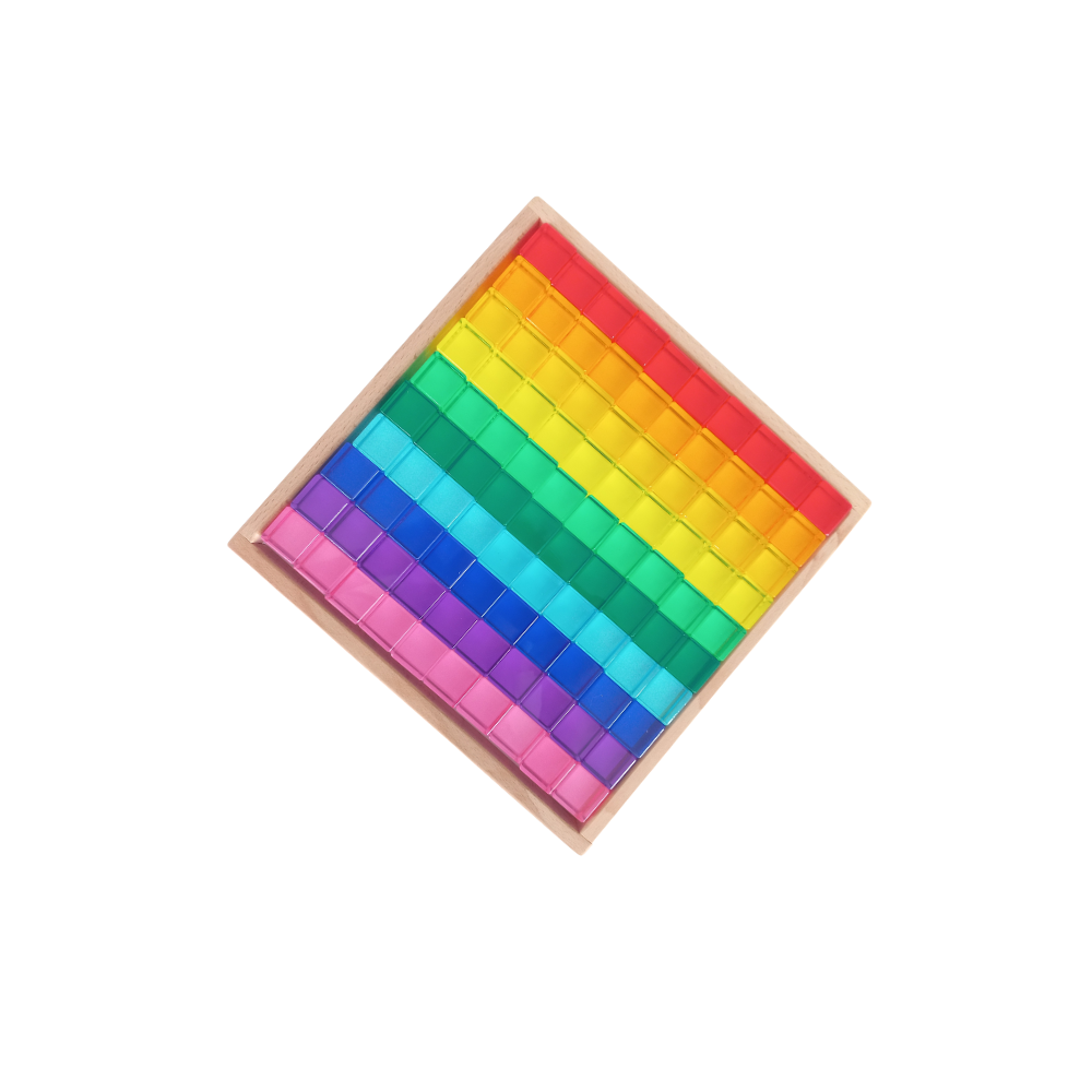 Acrylic Cube Block Set - Rainbow
